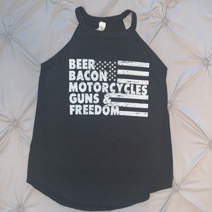 Soft black graphic tank